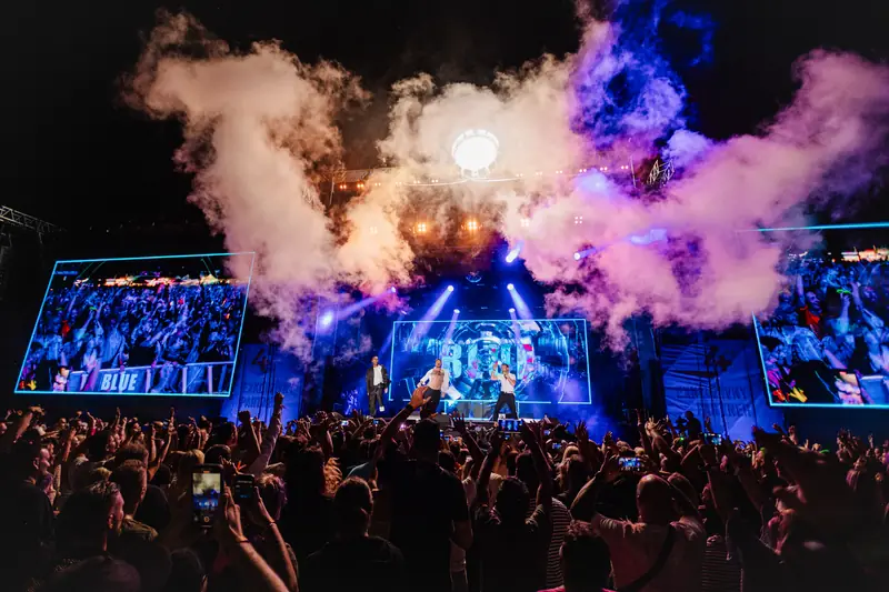 Stage with smoke effects
