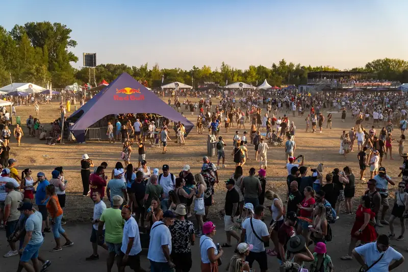 The festival site during the day