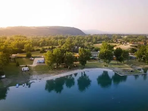 Zelená Voda lake from above